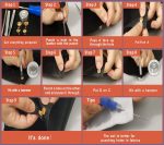 164sets Leather Snaps and Fasteners Kit, 12.5mm Snap Fasteners Kit, Leather Snaps, Metal Heavy Duty Snaps with Install Tool for Leather, Clothes (Black, Gold,Silver,Bronze) - Image 5